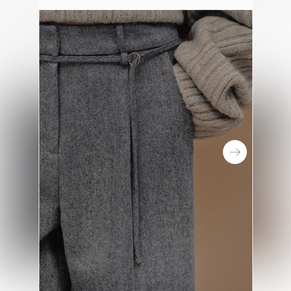 Source Unknown Belted herringbone trouser - Picture 4 of 6